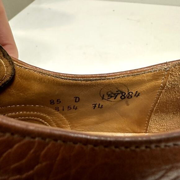 NEW HEELS Cole Haan Oxford Cap Toe Scotch Grain Made in Maine USA EXCELLENT 8.5 - Picture 12 of 14